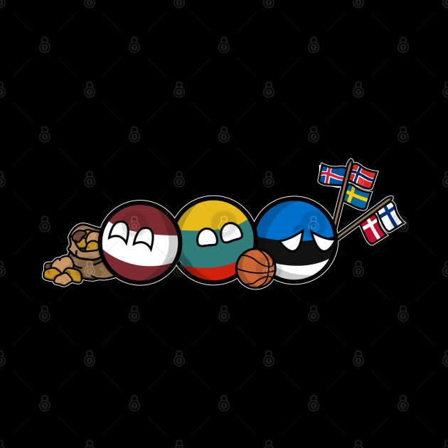 Polandball - Baltic Family Portrait by DigitalCleo