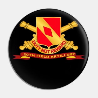 20th Field Artillery w Br - Ribbon Pin