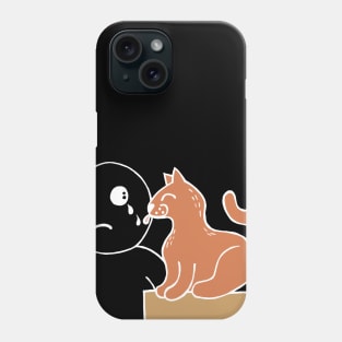 Comforting Cat (White) Phone Case