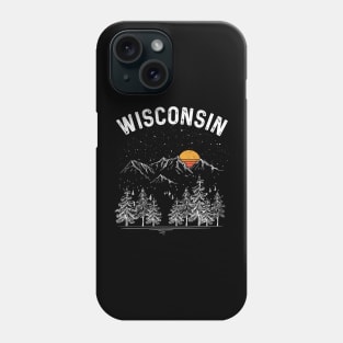 Vintage Retro Wisconsin State Phone Case
