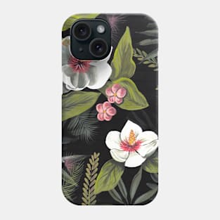 Magnolias Tropical Night Phone Case