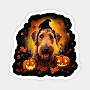 Airedale terrier Halloween Magnet