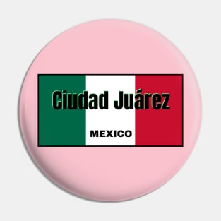 Ciudad Juárez in Mexican Flag Colors Pin