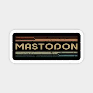 Mastodon Retro Lines Magnet