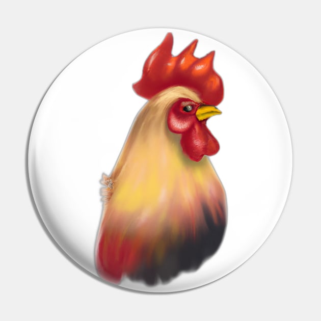 Cute Rooster Drawing Pin by Play Zoo