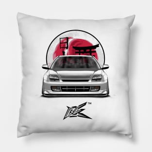 honda prelude stanced white Pillow