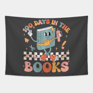 100 Days In The Books Groovy 100th Day School Book Tapestry