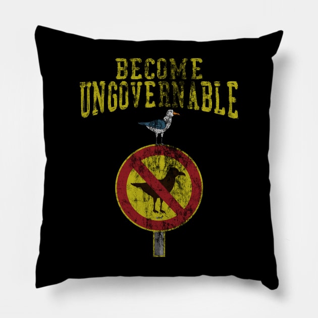 Become Ungovernable Meme Vintage Pillow by DigitalNerd