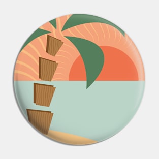 Abstract Summer Sunset Pin