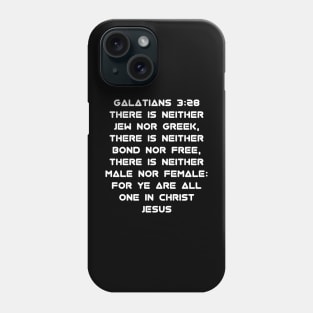 Galatians 3:28 King James Version (KJV) Bible Verse Typography Phone Case