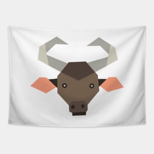 Geometric trendy flat style buffalo design Tapestry