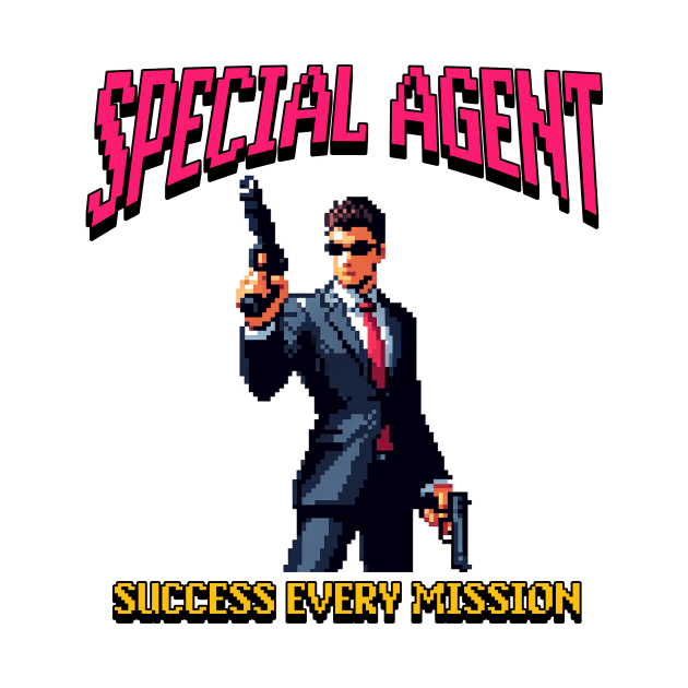 special agent man with gun by Dracoola