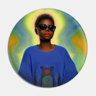 Funky Sweater Girl Sunglasses Pin