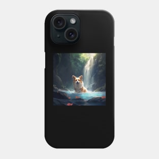 Waterfall Corgi Phone Case