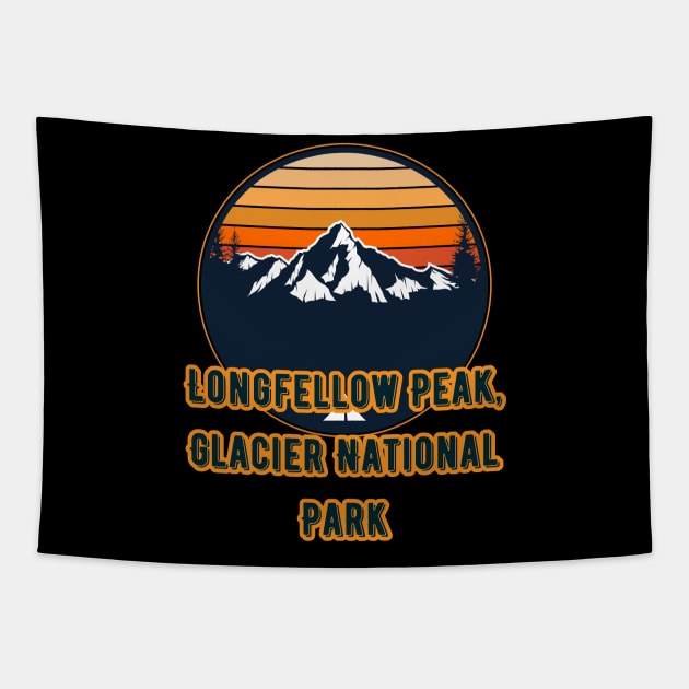 Longfellow Peak, Glacier National Park Tapestry by Canada Cities