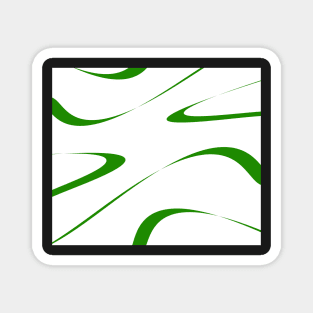 Abstract - green and white. Magnet