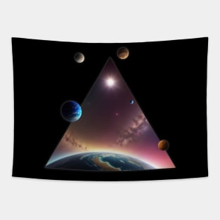 Planets in Space - Cosmic Exploration Design Tapestry