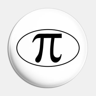 Pi Symbol Oval Marathon Parody Pin