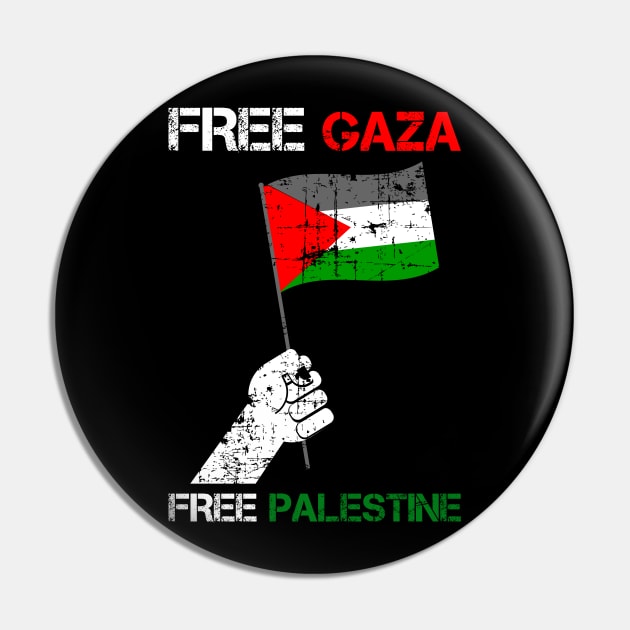 Free Gaza Free Palestine - Grab The Palestinian Flag Support Pin by mangobanana