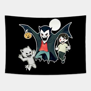 Vampire Trick or Treats at Halloween Tapestry