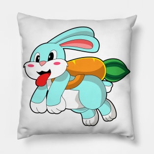 Rabbit with Carrot as Rocket Pillow