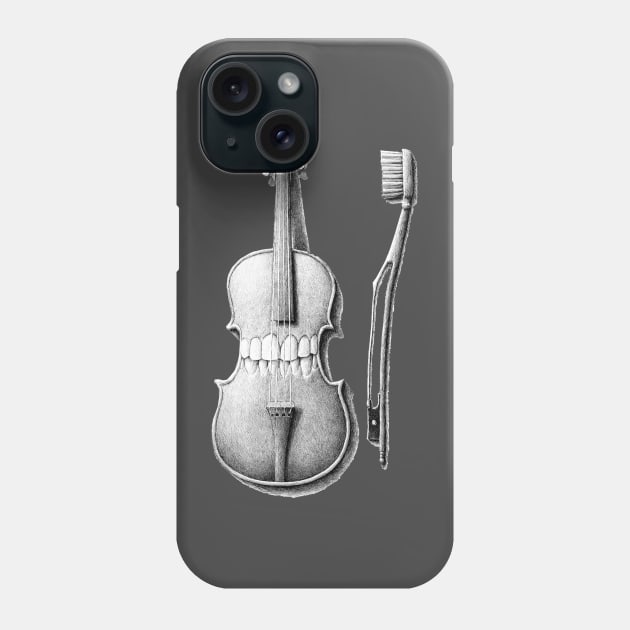 brushing violin Phone Case by RedmerHoekstra