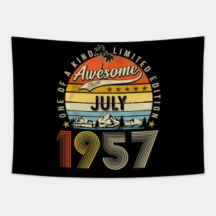 Awesome Since July 1957 Vintage 66th Birthday Tapestry