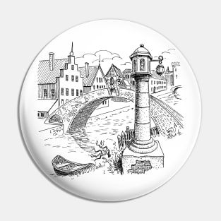 Old Europe City Pin