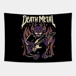 Death Metal Satanic Baphomet Cat Tapestry