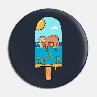 Sloth vacation Pin