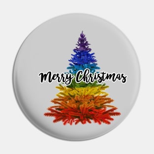 rainbow merry christmas tree Pin