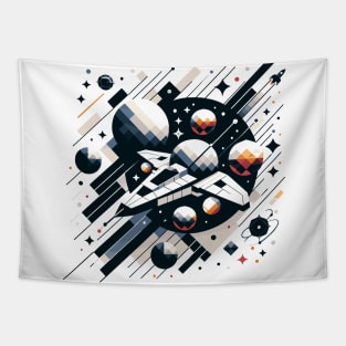 Retro Space Cosmic Geometry: Celestial Harmony Tapestry