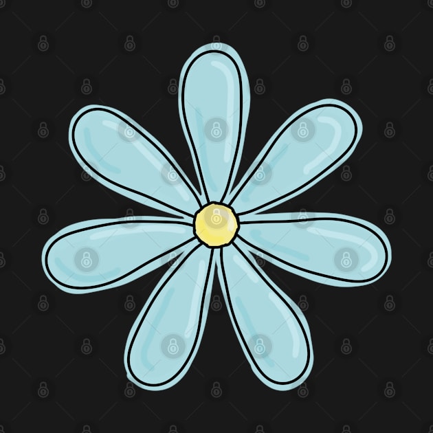 Light blue daisy flower by Emkute