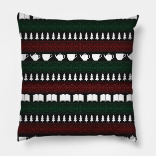 Ugly Bookish Christmas Sweater Pillow