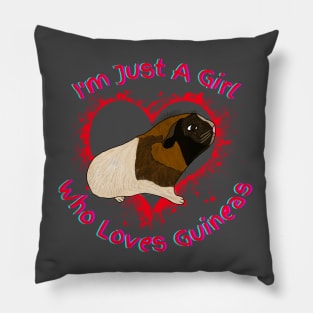 A Girl Who Loves Guineas Pillow