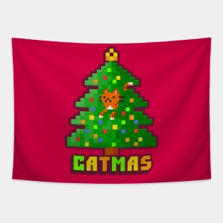 Catmas Pixels Tapestry