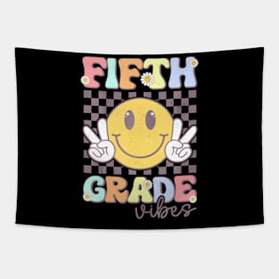 Fifth Grade Vibes Smile Face 5Th Grade Team Back To School Tapestry