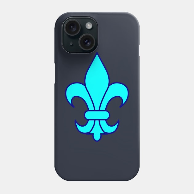 Fleur de lis (aqua blue) Phone Case by PabloDeChenez