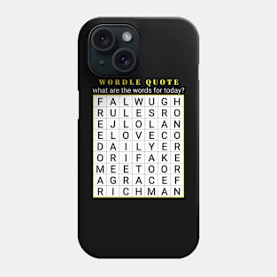 Wordle Word Phone Case