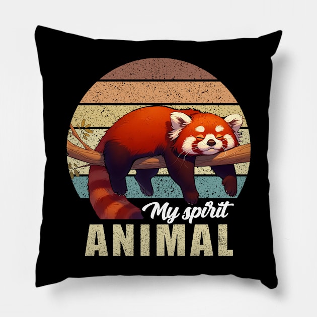 Sleeping Red Panda Pillow by MasutaroOracle