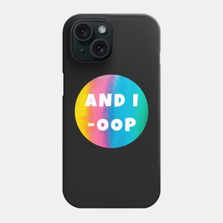 And I Oop Rainbow Tie Dye Watercolor Sticker for Girls Water Flask Phone Case