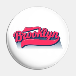 80`s New York Brooklyn ,80´s Brooklyn Schriftzug, 80´s Brooklyn Logo Pin