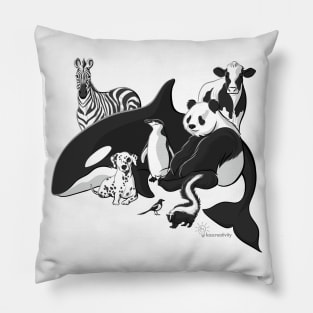 Black and White Gang Pillow