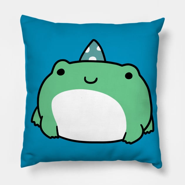 Party Hat Frog Pillow by saradaboru