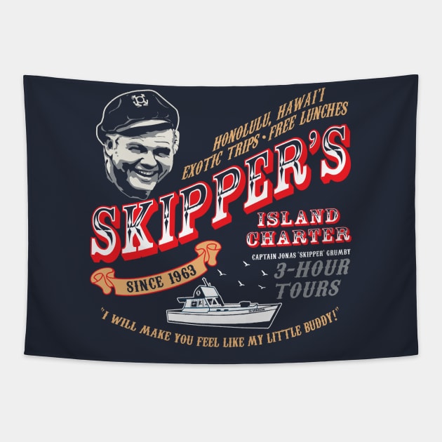 Skipper's Island Charter Gilligan's Island Tapestry by Alema Art