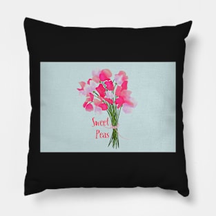 Sweet Peas bouquet Pillow