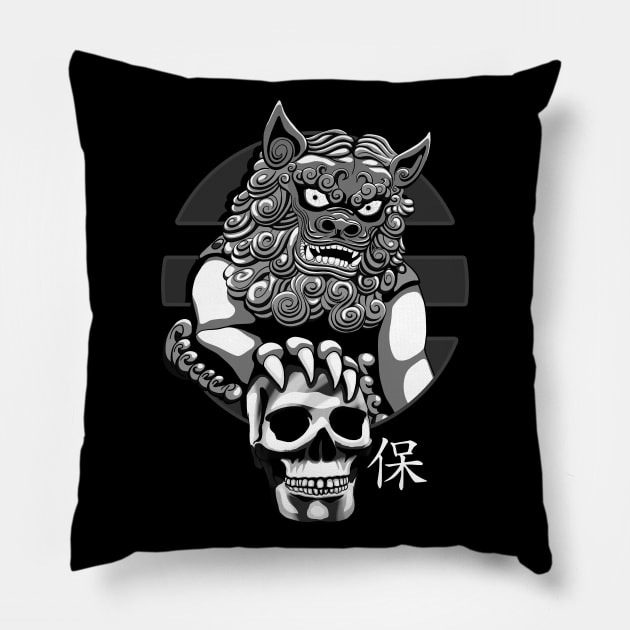 Chinese Gardian Lion | Foo Dog Pillow by TMBTM