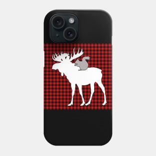 Moose and Squirrel in Plaid Phone Case