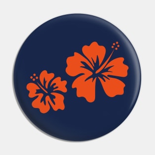 Orange Hibiscus Pin