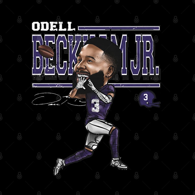 Odell Beckham Jr. Baltimore Cartoon by danlintonpro